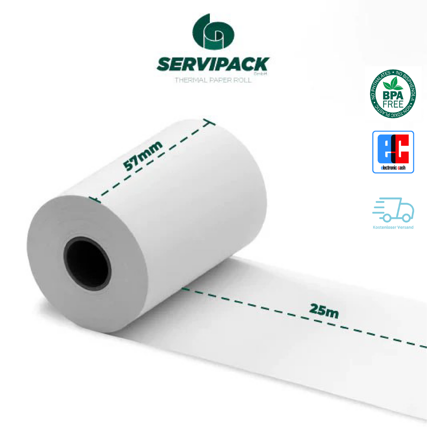 Thermorollen 57mm x 25m 1/100